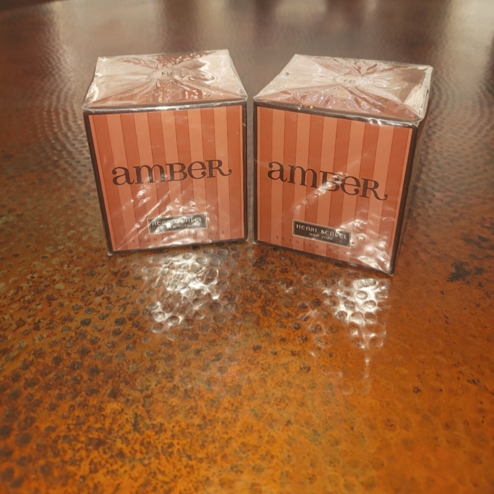 Lot of 2 Brand New Factory Sealed Henri Bendel New York Candles Amber